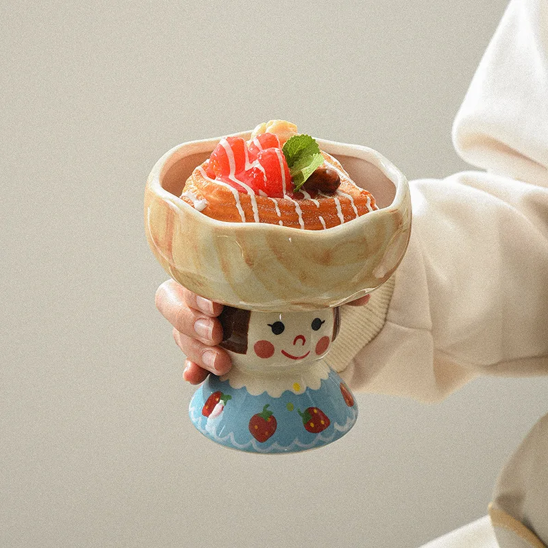 

Japanese Creative Ceramic Mug Bowl Grocery Doll Dish Candy Dish Cute Jewelry Tray Dessert Bowl