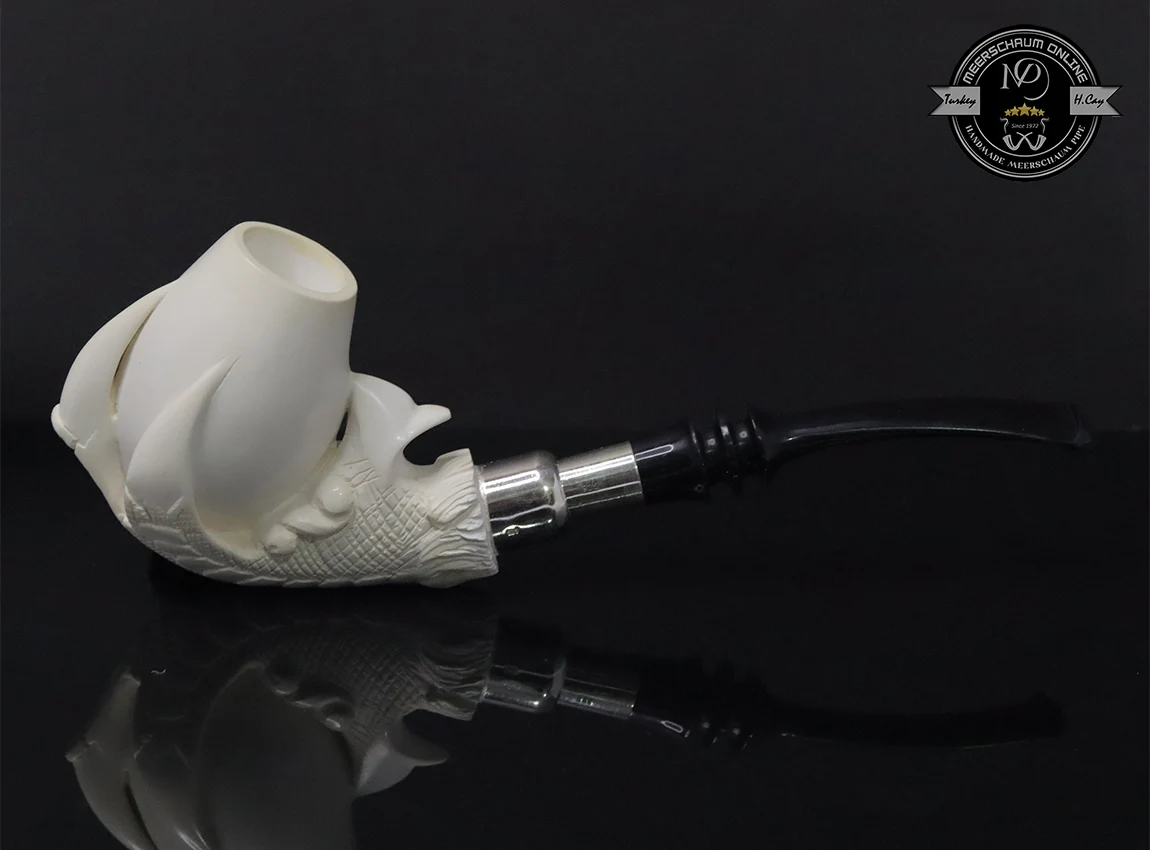 

Handmade Block Meerschaum Silvery Army Pipe