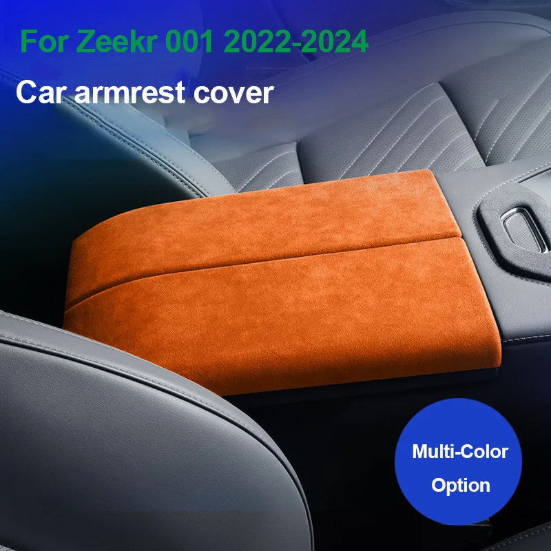 

for Geely Zeekr 001 2022 2023 2024 Suede Car Armrest Box Protective Cover Central Control Armrest Interior Accessories Styling