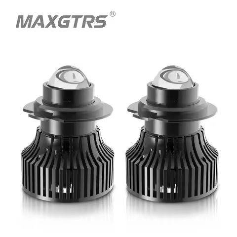 2pcs Automotive H7 H11 9005 9006 Laser Headlight Bulb Mini Projector Lens Light Auto LED Fog Light 3000K Gold LED H7 H8 HB3 HB4
