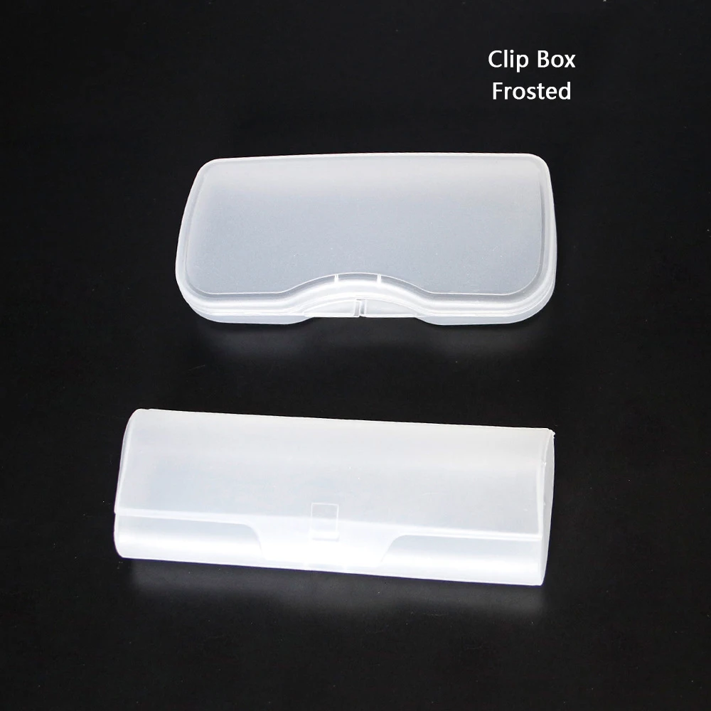 Anti-Pressure Special Glasses Box Transparent PVC Frosted Clip Box Myopia Glasses Clip Box Polarized Clip Box Multiple Styles