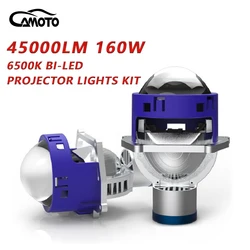 CAMOTO 3.0 Inch Bi Led Projector Lens Halo Lights For H4 H7 Matrix Headlights High Low Beam LED Auto Lamps Kits Retrofit