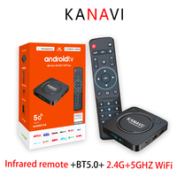 KANAVI Smart TV Box Android11.0 Quad Core Cortex A53 Support 4K Video 4K HDR10+ Dual Wifi2.4+5.8 BT5.0 8K S905W2 2G16G 4G 32G 64