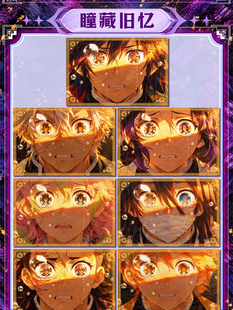 Demon Slayer Kimetsu no Yaiba Oil Painting Style Shikishi Collectible Art Board Premium Anime Colored Paper Card for Fan