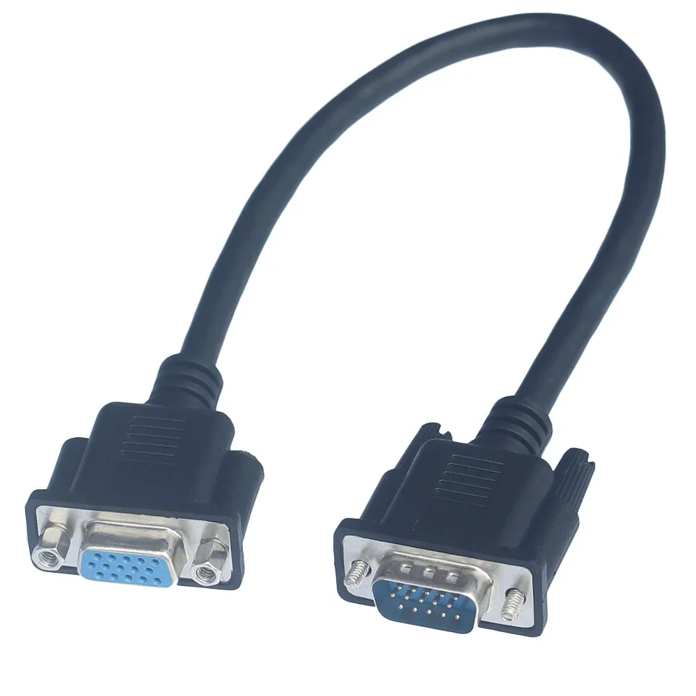 30cm wewnątrz 15Pin Full HD VGA d-sub RGB projektor krótki kabel wideo męski na żeński do monitora — zdjęcie produktu 6