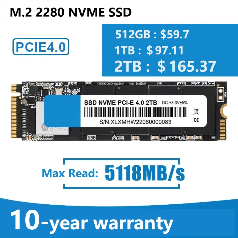 PCIe 4.0 NVME m2 SSD M.2 2280 High Speed Solid State Drives for Laptop Tablets Desktop PS5 m 2  2tb ssd nmve