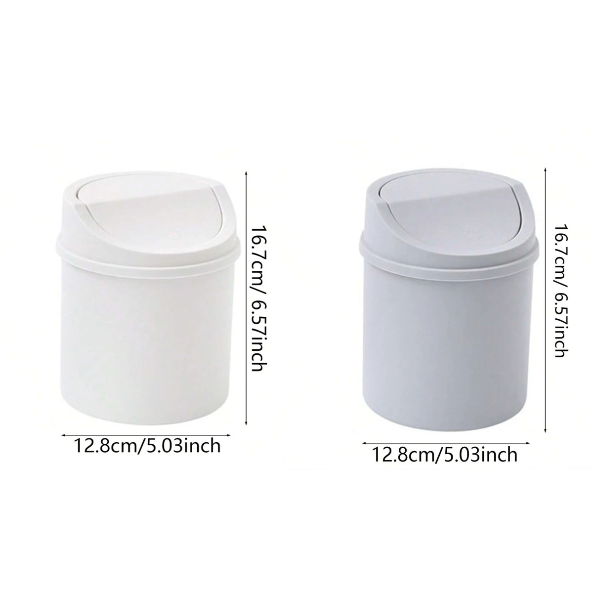 1pc Desktop Waste Bin with Lid Universal Office Organizer Storage Home Garbage Basket Container Table Trash Bin Small Trash Can