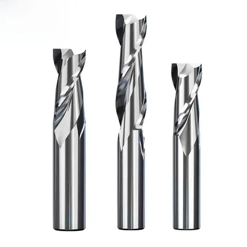 HUHAO 4 6 8 20 mm HRC65 Fräser HSS M2 Schaftfräser Hartmetall 2 Nuten Spiralfräser CNC-Werkzeuge für Aluminium und Edelstahl