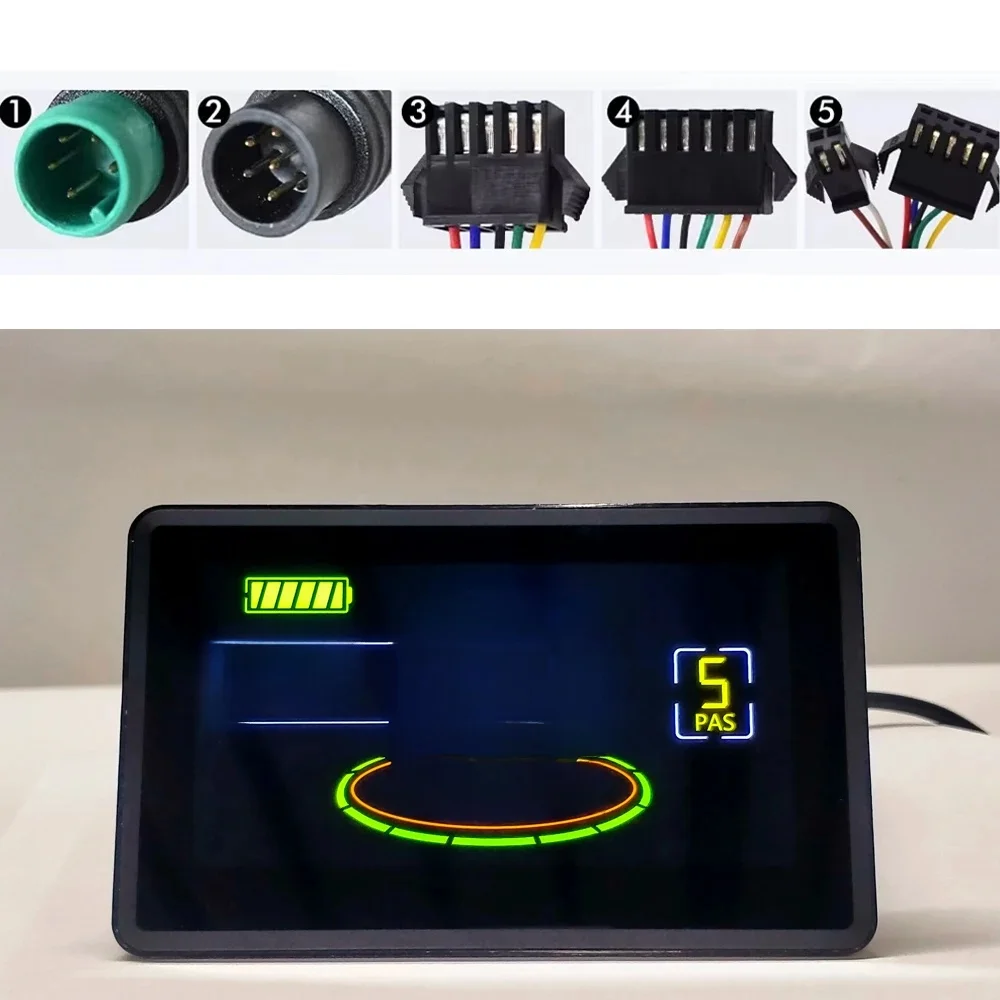 AliExpress Mcezdy UART2 H6C Electric Bike Colorful LCD Bicycle Speedometer Display Meter 24V-60V Connection Plug Ebike intelligent  Mountain Bike