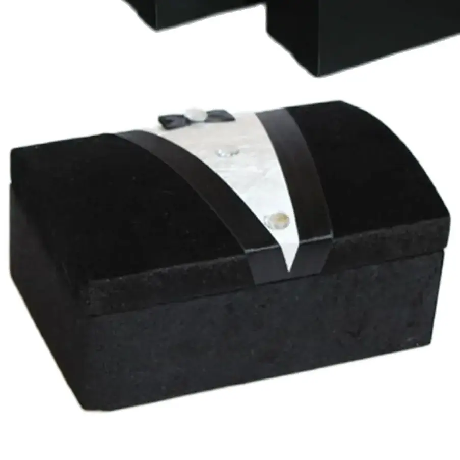 4 Pieces Kraft Gift Box Chest Groom Bundle Set Wedding Engagement Packaging Special Decoration Different Design Party Set Black