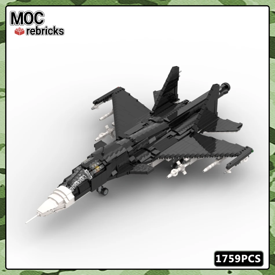 

MOC Military Series Building Block Model Su-34 Fullback New Heavy Strike Fighter Parts Set DIY Kids Gift Educational Toys