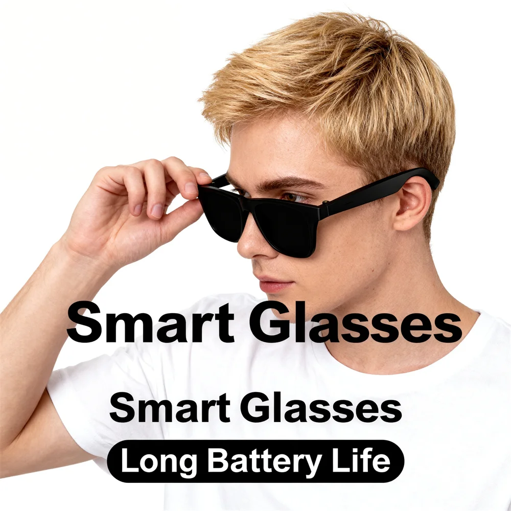 Gafas inteligentes CHOTOG D11 Plus con Bluetooth 5.3, control de música, disparador de cámara, respuesta a llamadas, gafas de sol inteligentes con protección UV400, para deportes al aire libre, unisex, para hombres y mujeres, ideales para regalo.