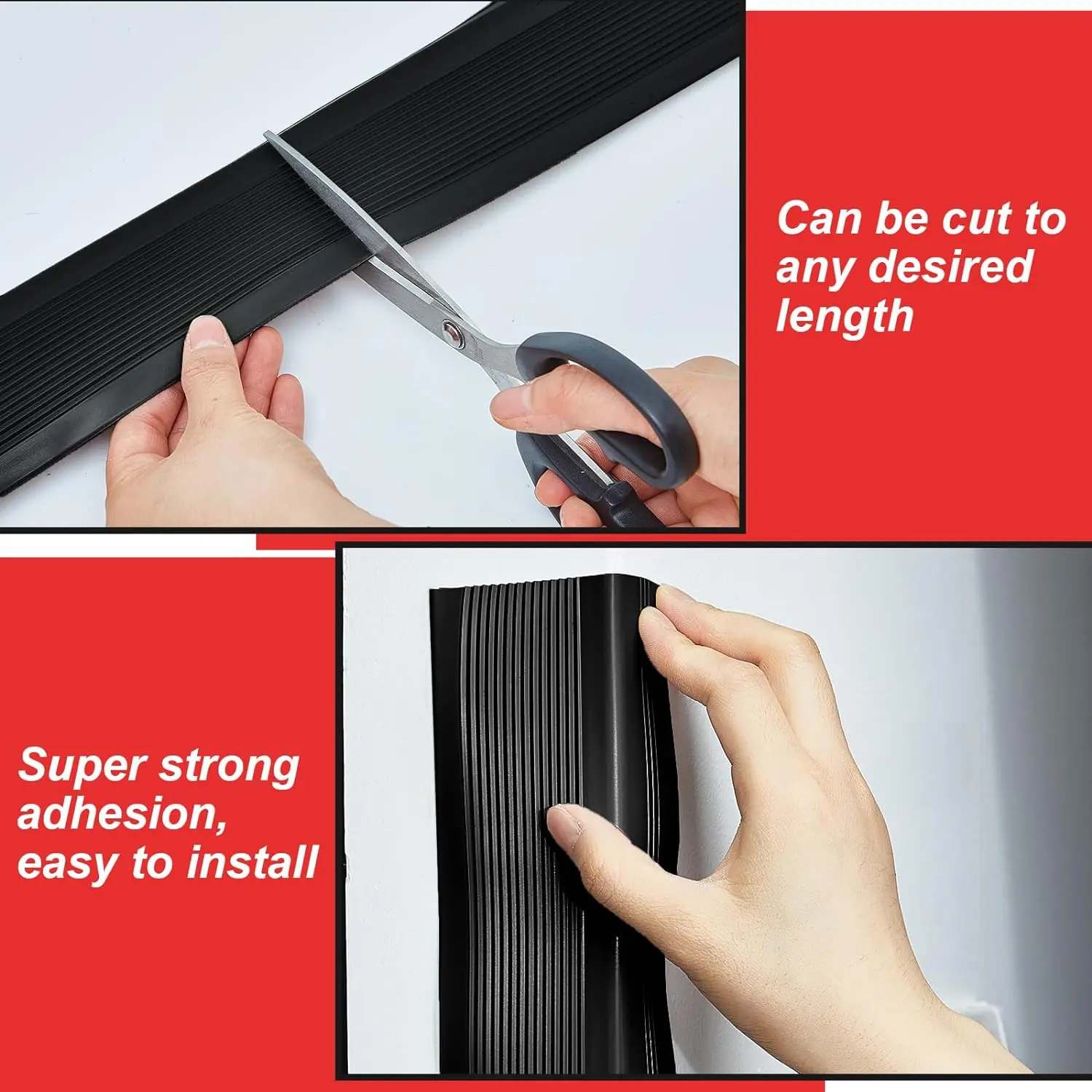 100cm L-shape Self-adhesive Stair Edge Protector Step Anti-skid Tape PVC Wrapped Corner Pressure Edge Strip for Indoor&Outdoor