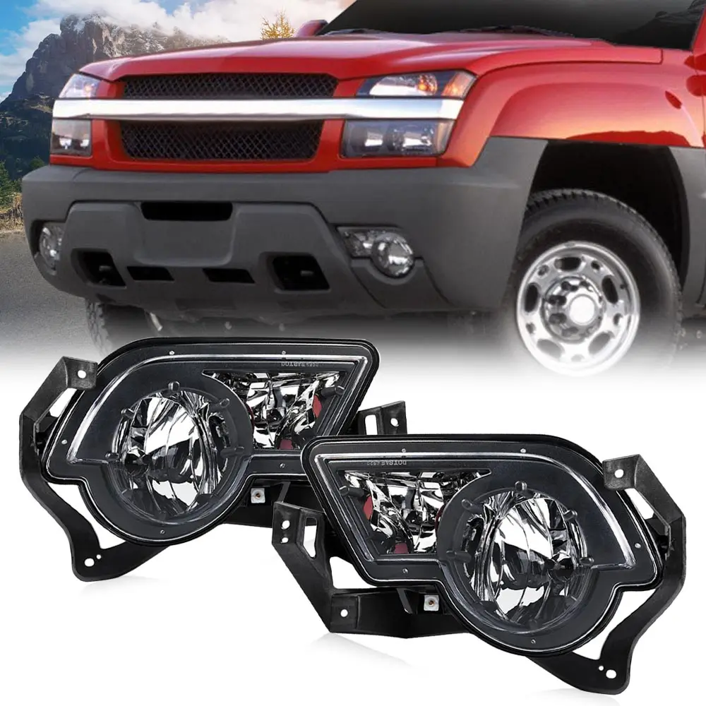 

Fog Light with Bulbs Left+Right Side Fit for Chevrolet Avalanche 02-06/Silverado 03-04 Driver Passenger Side Car Assembly
