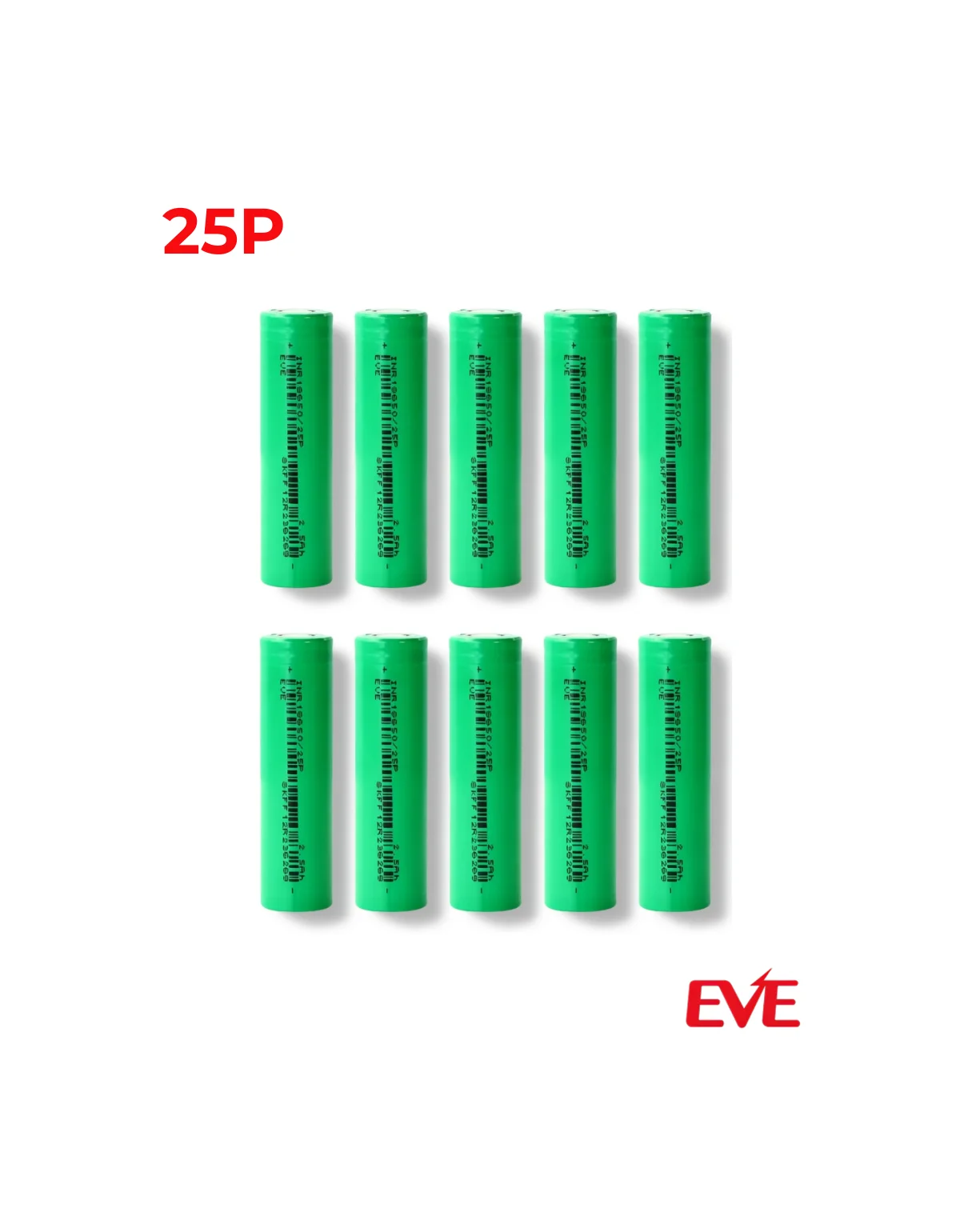 10-kit-li-ion-eve-rechargeable-2500mah-36v-18650-25p-battery