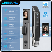 Smart lock 3D face recognition fingerprint waterproof smart door wifi remote photo capture unlocking with App key NFC  RFID Card