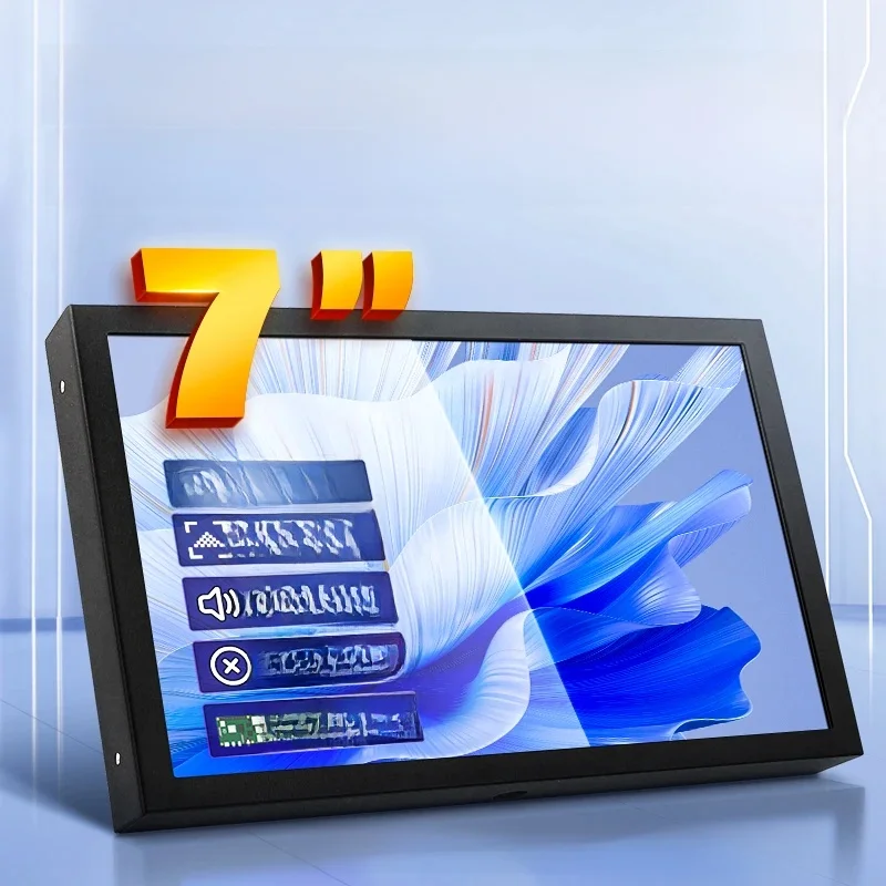 Moniteur portable IPS LCD compatible HDMI, 7 pouces, 1024x600 IPS, VGA, entrée AV DC, type C, écran d'alimentation pour PC, ordinateur portable, caméra, TV Box, DVD