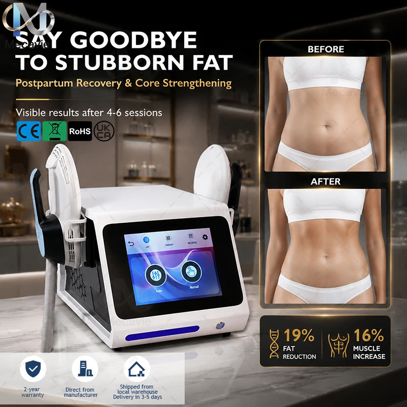 

2 Handles High Power EMS Muscle Trainer Fat Loss Device Non-Invasive Body Sculpting Slimming Machine for Salon