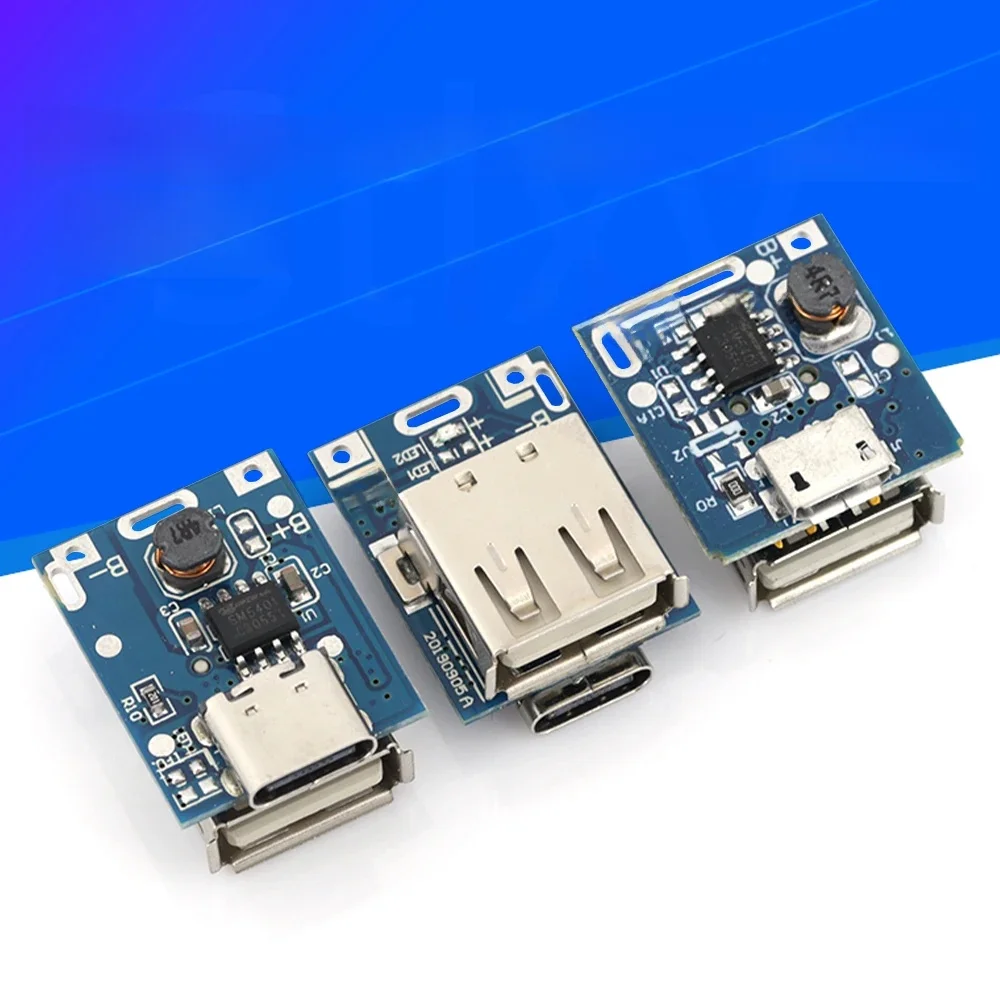5V Step Up Power Supply Boost Converter Module Lithium Battery Charging Board Protection Board LED Display MICRO USB Charger DIY — zdjęcie 2