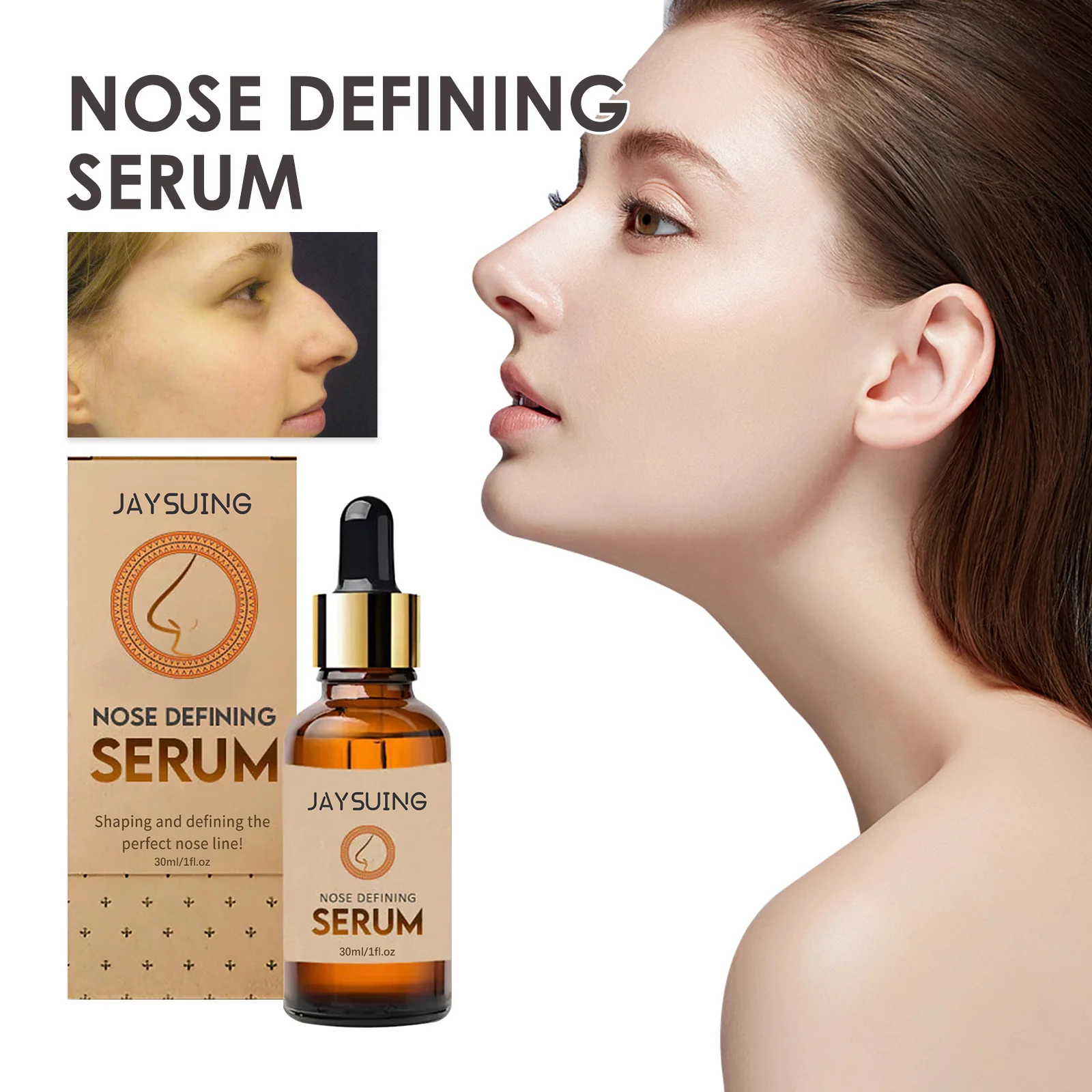 Jaysuing Nose Defining Serum Reshape Natural Face Beauty Care Moisturizing Shaping Perfect Nose Line Nose Massage Essential Oil