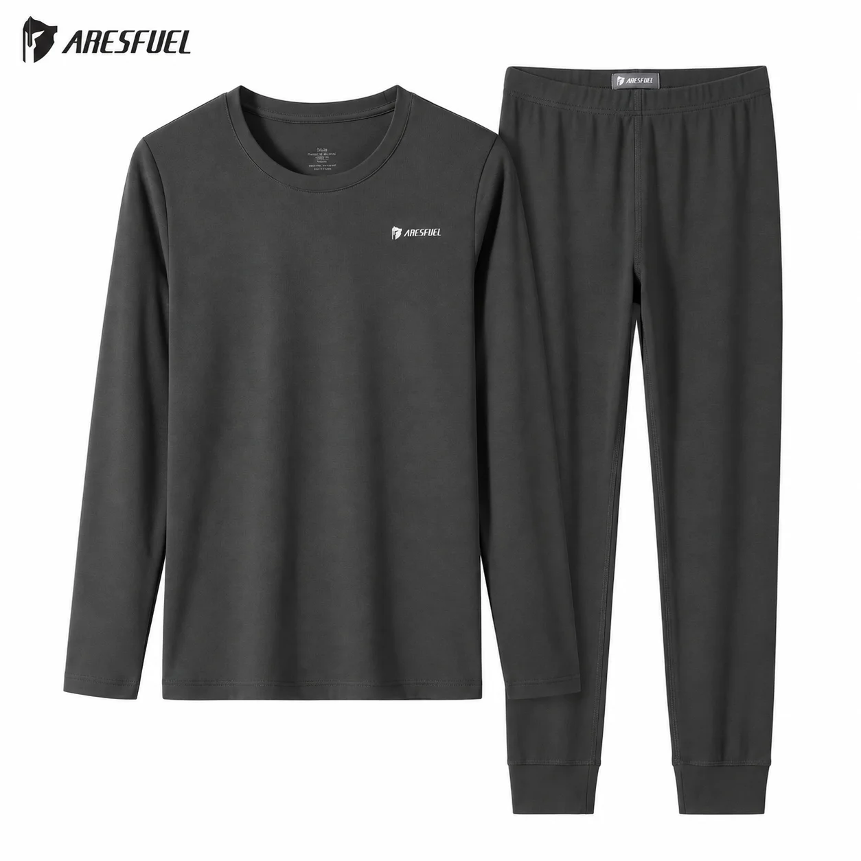 ARESFUEL Men's Thermal Underwear Set, Long Sleeve Base Layer Top & Bottom for Cold Weather, Skiing, Hiking & Outdoor