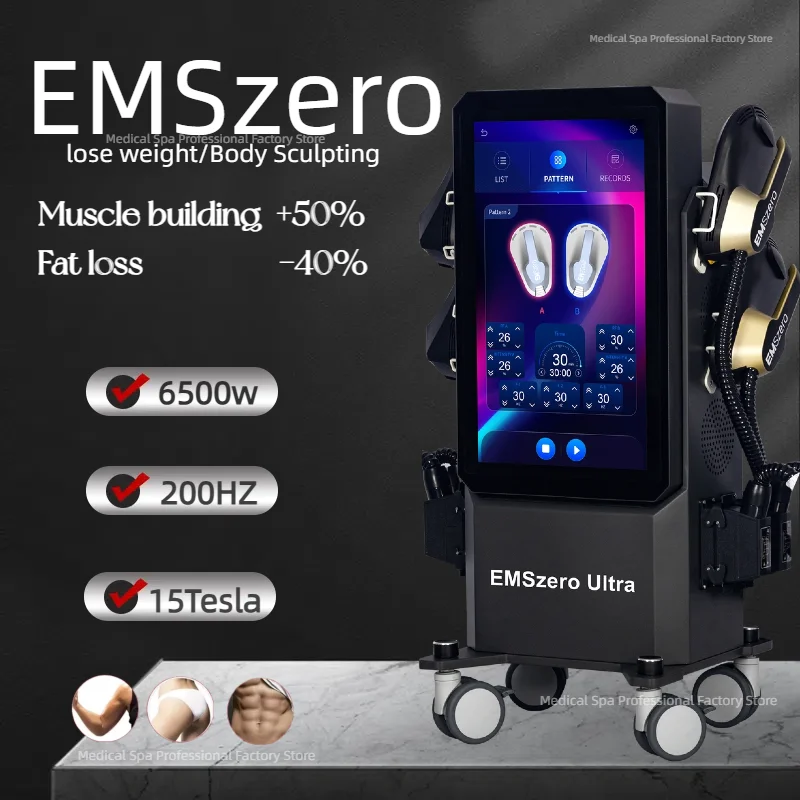 

EMSzero Machine Slimming RF EMS Sculpt NEO Slimming Body Sculpting Muscle Increase 200HZ 6500W 15Tesla 4/5 Handles Salon