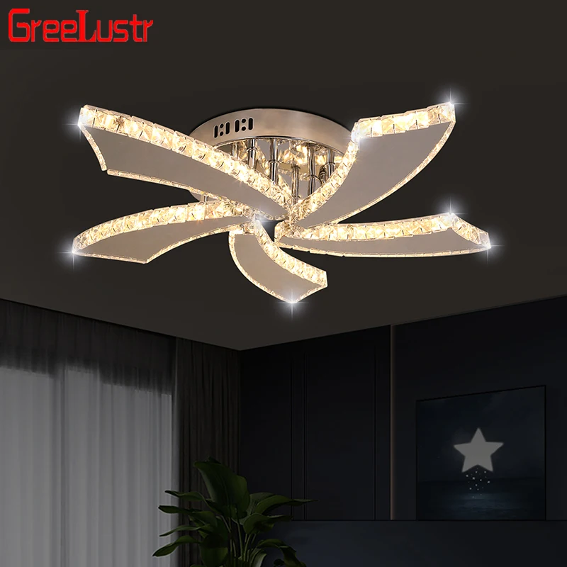 

Modern K9 Crystal Ceiling Chandeliers Luxury Living Room Pendant Lights Restaurant Bedroom Decoration Fashion Ceiling Lamp New