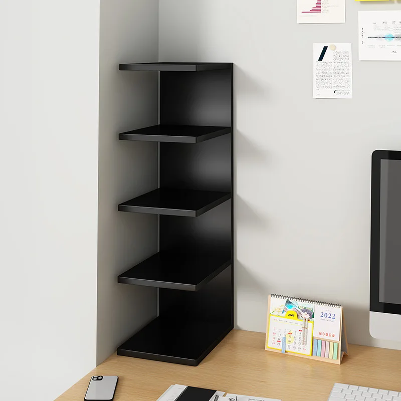 Iron 3 Tier Bookshelf Desktop Rack Desk Book Layered Storage Rack Desk Invisible Vertical Simple Bookcase For Office Desktop