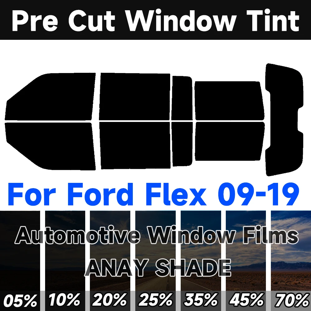 

Precut Window Tint Car for Ford Flex 2009-2019 DIY Automobile Sun Uv Blocking Heat 2Ply Window Protector Privacy Films