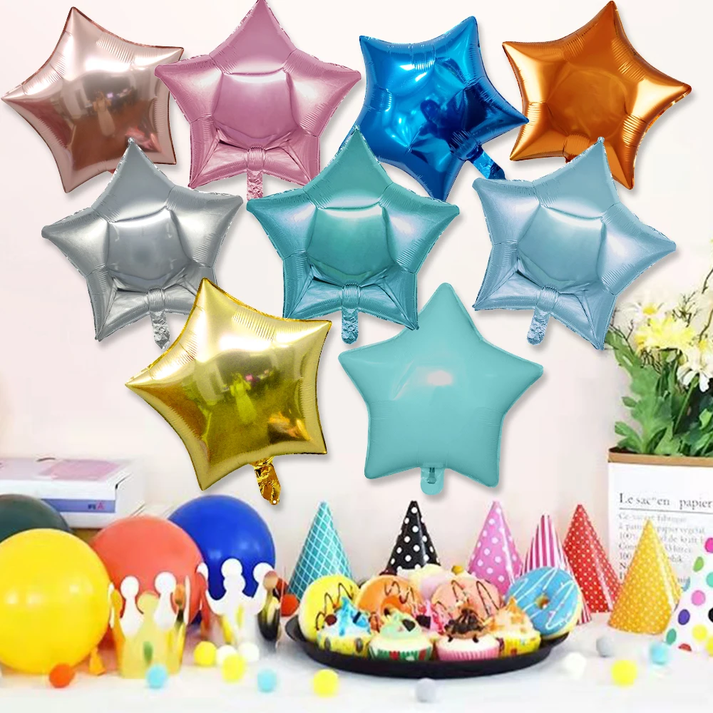 

18" Star Foil Balloons Color Mylar Helium Balloon for Wedding Birthday Party Anniversary Decoration Supplies Kids Toy Air Globos