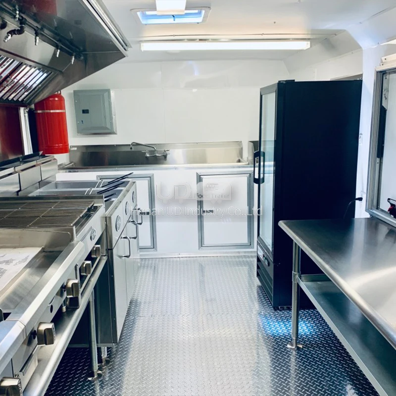 Mobile Square Food Trailer Shop Sale Ice Cream Gelato Hot Dog Coffee Pizza Full Kitchen Concession Food Trailer Fully Equipped