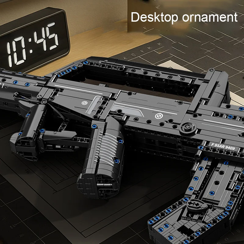 1200 building block gun model, M416 black gun type,enthusiasts to collect, desktop decoration, Halloween/Christmas/festival gift