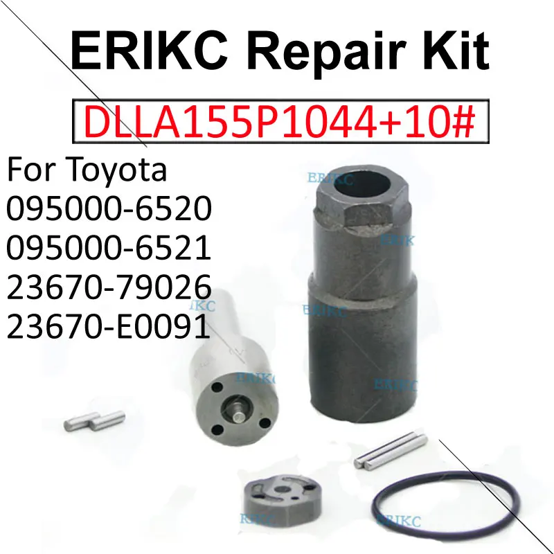 

095000-6521 Diesel Injector Repair Kits Nozzle DLLA155P1044 Valve 10# For Toyota Dyna 200 095000-6520 23670-79026 23670-E0091