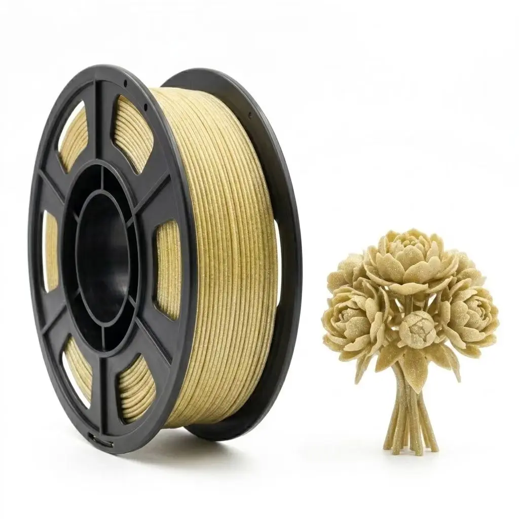 

Galaxy Glitter 3D Printer Filament 1.75mm White Gold Glitter PLA 250g Spool for 3D Printing