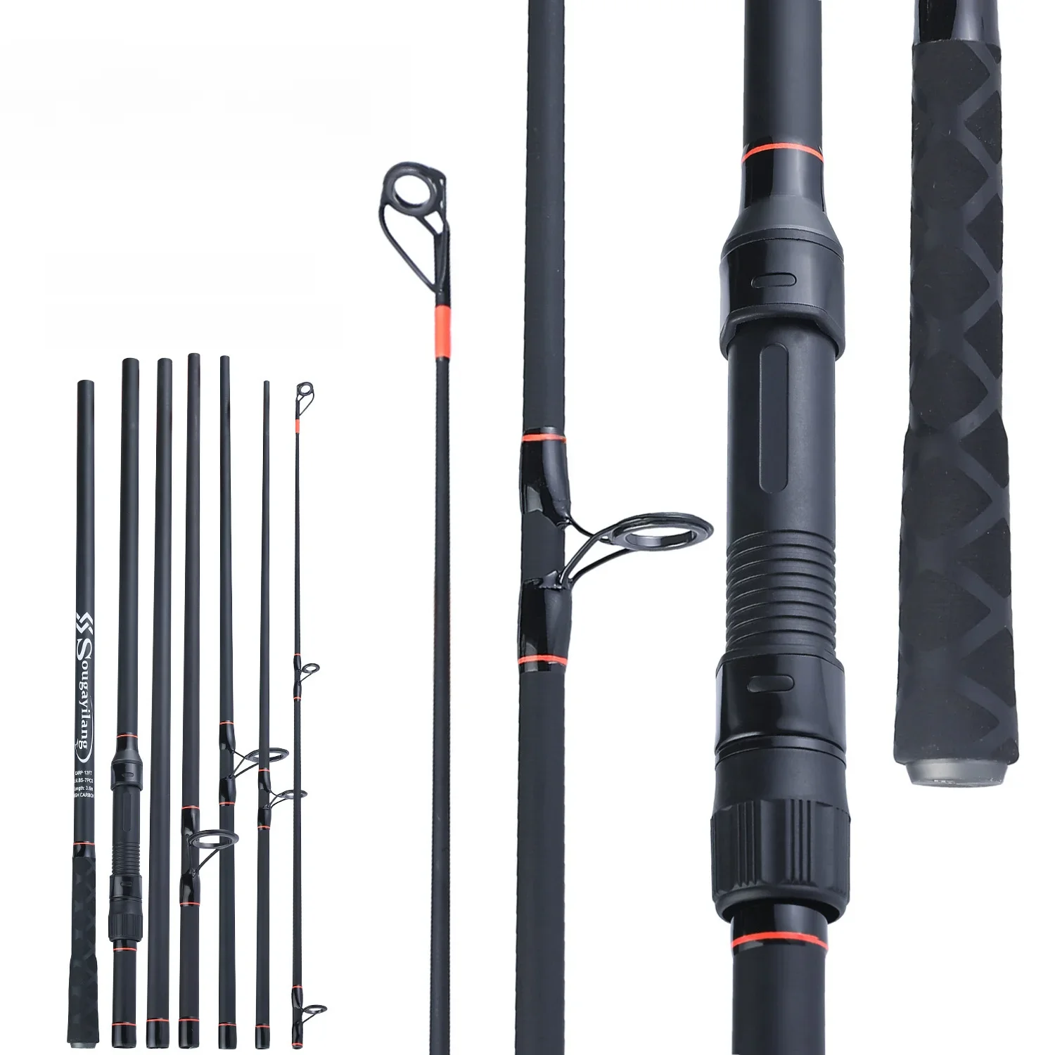 Sougayilang 3,0 M 3,6 M 6/7 Abschnitte Karpfen Angelrute Protable Carbon Fiber Spinning Feeder Angelrute Reise Angelrute angelgerät