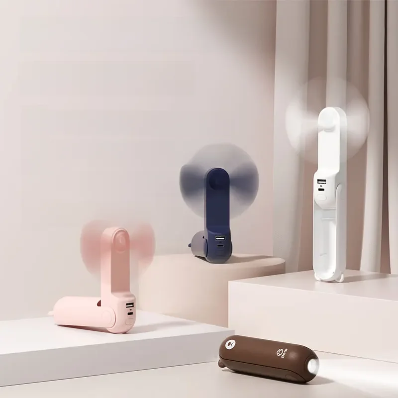 JISULIFE Tragbarer Ventilator, Mini-Handventilator, USB, 4500 mAh, wiederaufladbar, kleiner