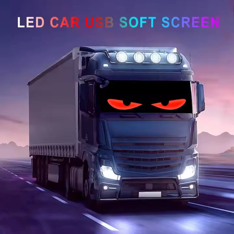 Trucks Car Sign Programmable RGB LED Pixel Panel Bluetooth Controlled Scrolling Animation Display LED Matrix