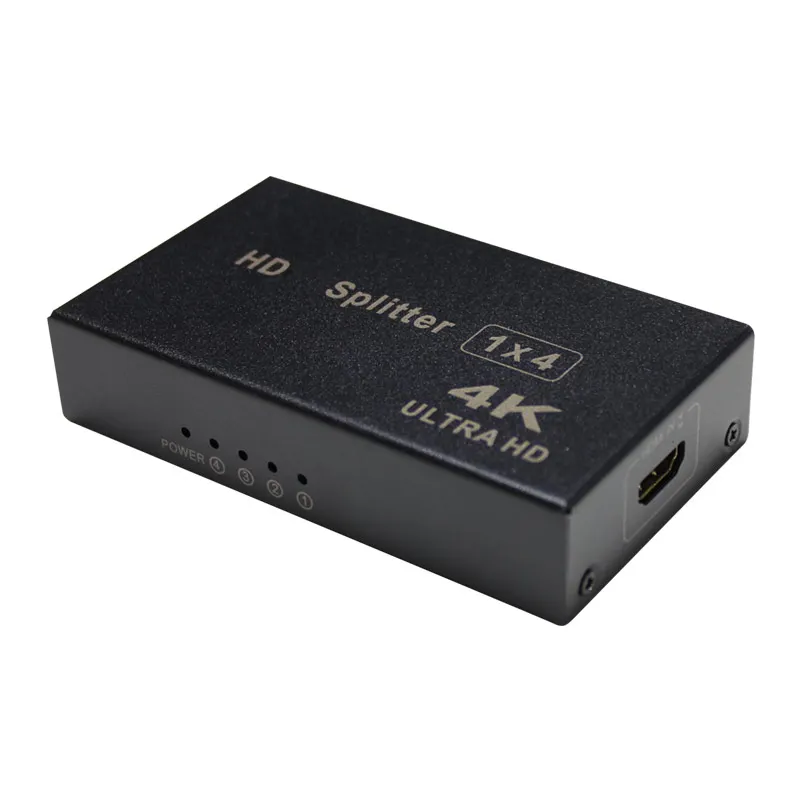 AMS-H1S2 h1s4 (mini) 1 em 2 4 saídas hdcp divisor 4k hd adaptador divisor de vídeo 1x2 1x4 hub para ps4 portátil monitor tv box projetor