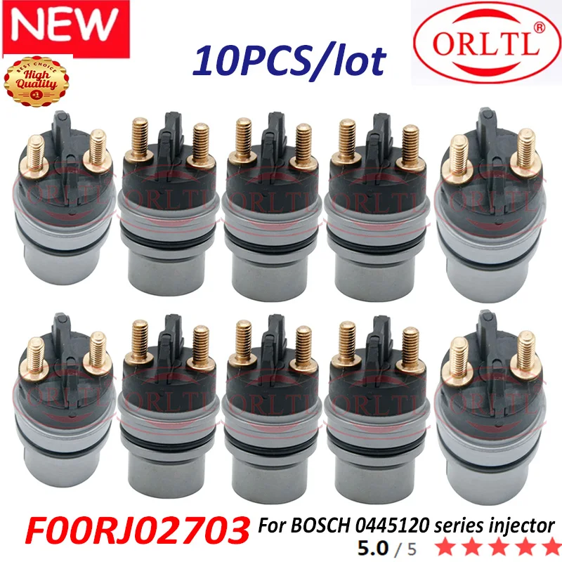 10PC Injector Solenoid Valve F 00R J02 703  Head  F00RJ02703 for BOSCH 0445120169 0445120170 0445120182 0445120183