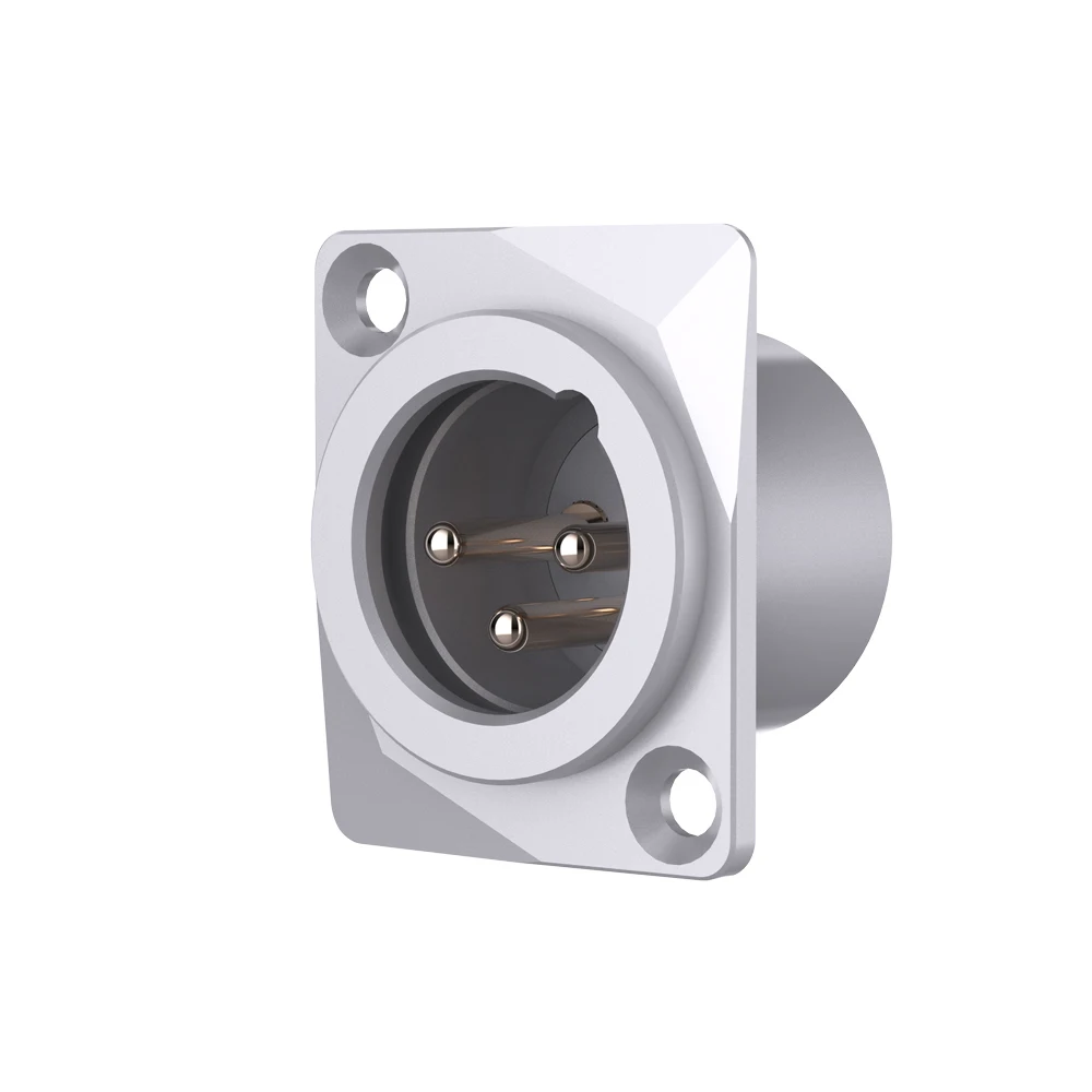 Monosaudio SFM3G/R из чистой меди XLR «папа-мама» 3-контактный настенный корпус квадратной формы для аудио/видео микрофона/микрофона