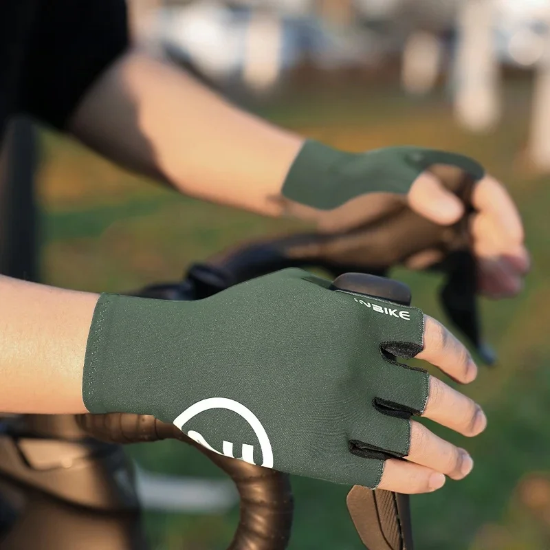 AliExpress INBIKE Cycling Gloves Half Finger Sport Fitness MTB Bike Gloves Men Women Riding Thickened Palm Pad Bicycle Cycling Accessories