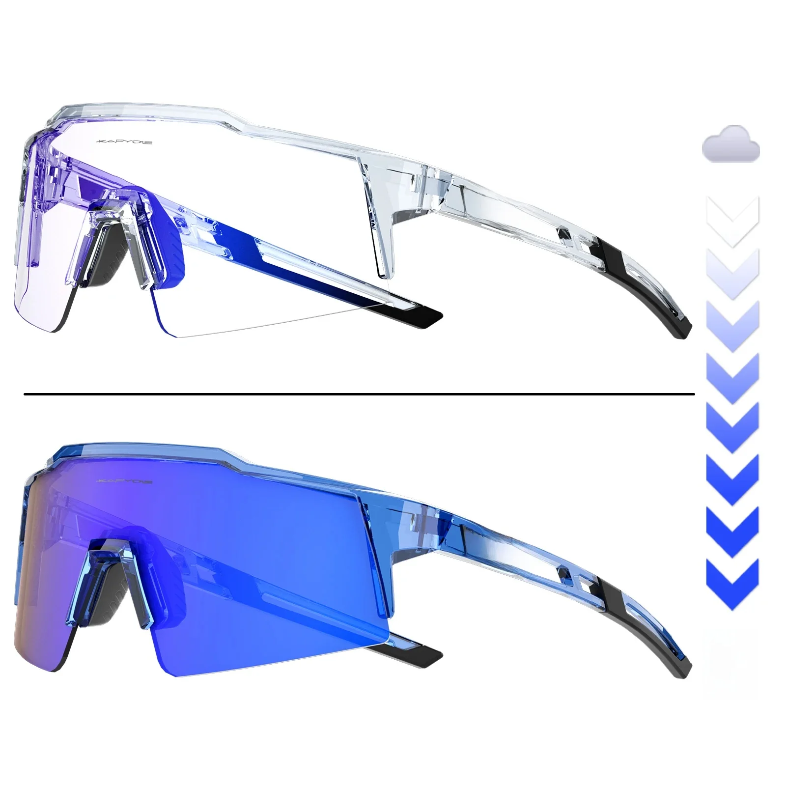 AliExpress kapvoe Kapvoe The World's First Photochromic Frame Glasses Cycling Sunglasses Men Women Outdoor TR90 Frame Sports Bicycle UV400 Glasses