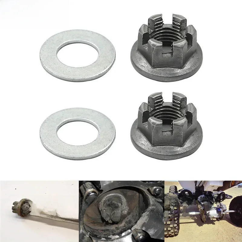2 śruby z nakrętką piasty tylnej osi do Yamaha Banshee Blaster Raptor Warrior Raptor 350 660 Blaster YFZ450 Breeze Grizzly — zdjęcie 2