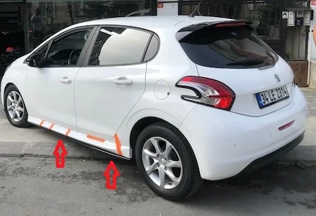 Für Peugeot 2012 Seitens ch weller Aufsatz 1/2-1/2-Chrom Styling Zubehör Spoiler Klappe Horn Racer Rocker stilvolle neue Stadt