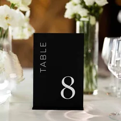 Matte Black Acrylic Table Number - Wedding Table Numbers - Wedding Decoration - Wedding Reception Signage  Acrylic Table Numbers