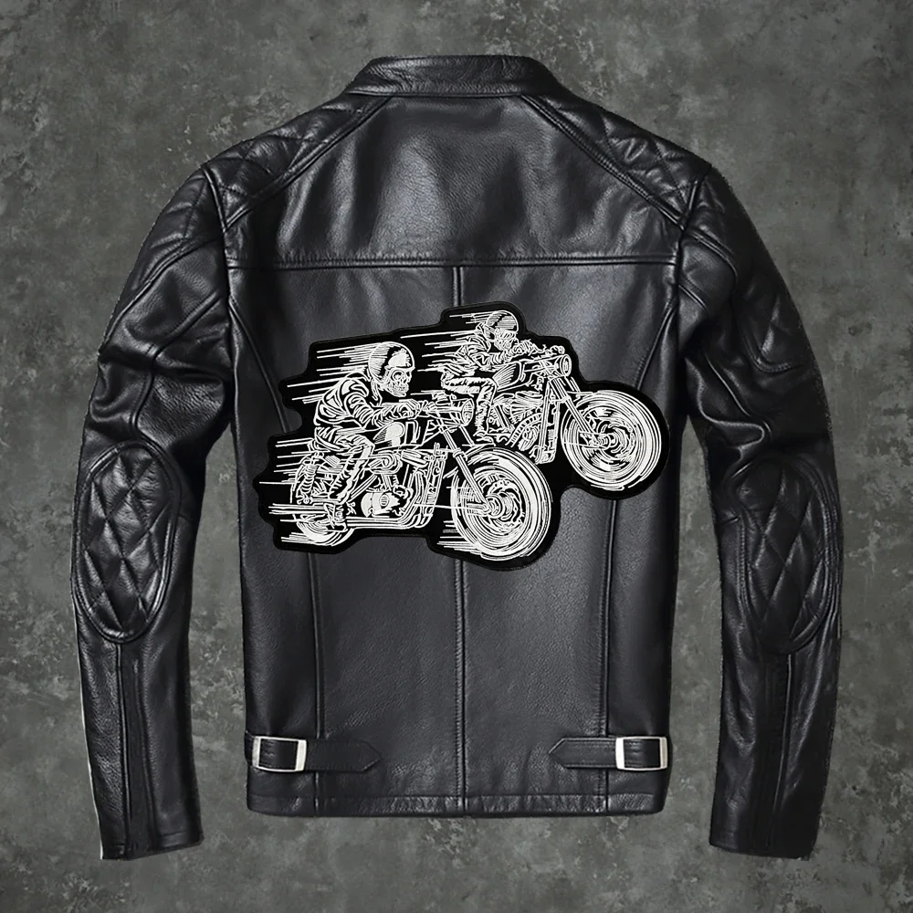 High Speed Racing motocykl rycerz butik łatka haftowana spersonalizowana skórzana kamizelka odzież dekoracja DIY do naszycia — zdjęcie 2