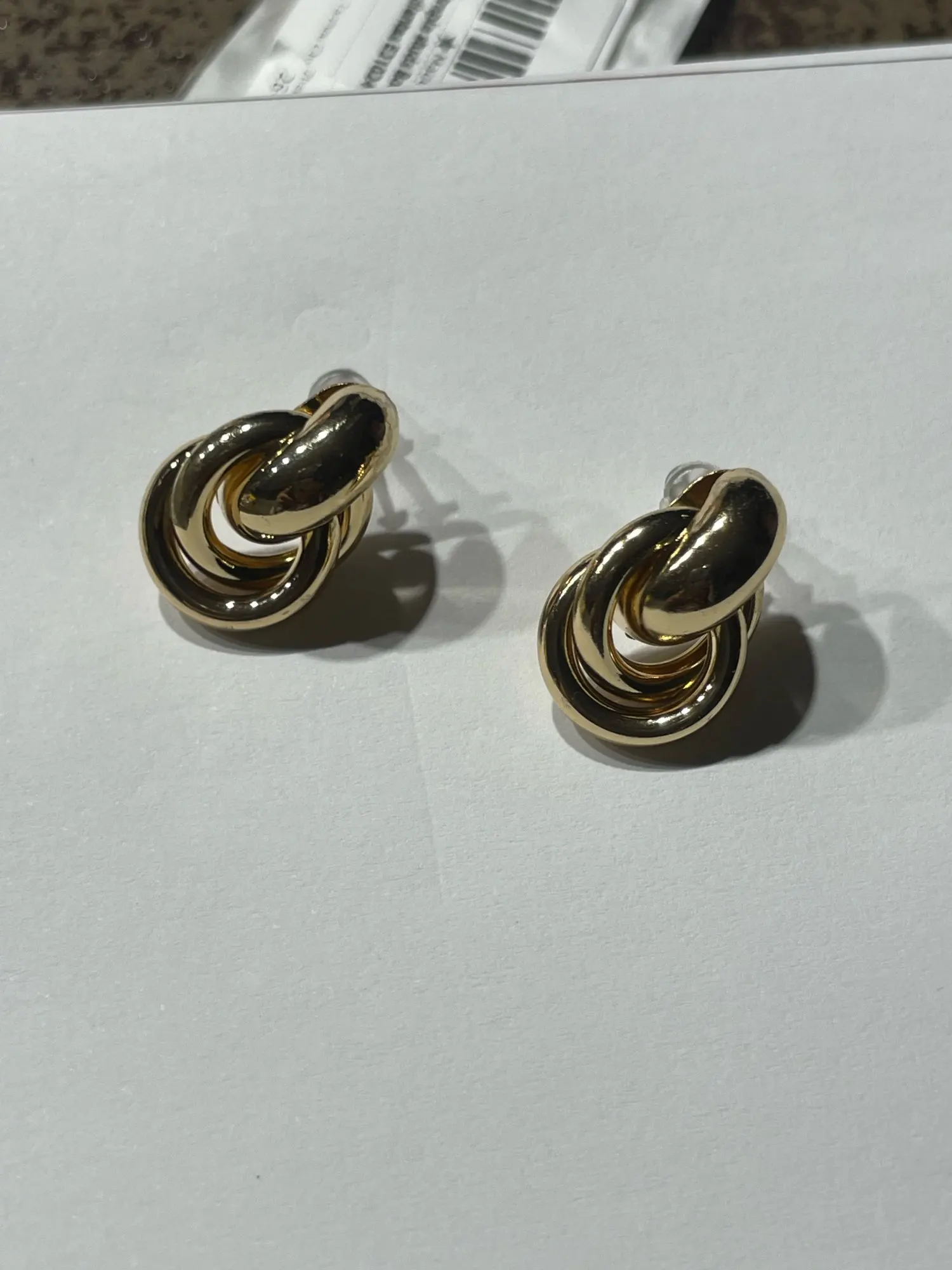 Gold SIlver Color Knot Hoop Earring For Women Shiny Plating Trendy Earring Stud Cute Daily Wear Jewelry photo review