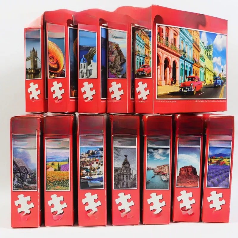 500-elementowe puzzle Różne wzory krajobrazu Układanka Zabawka edukacyjna dla dzieci Gry dla dzieci Prezent świąteczny — zdjęcie 2