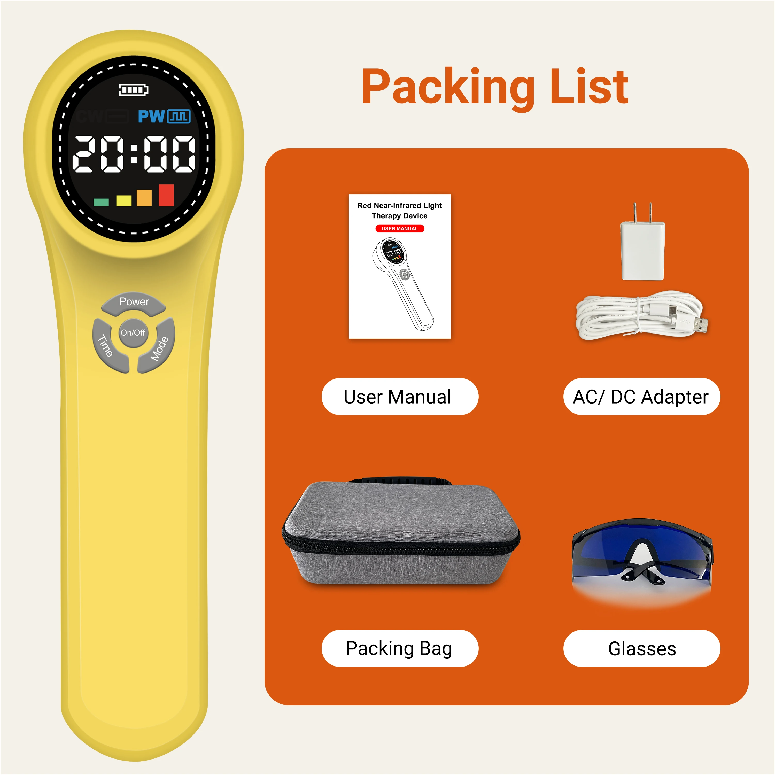 ZJZK Low Light Laser Therapy Red Light Phototherapy Cold Laser Device for Pain Inflammation People&Pets all Body