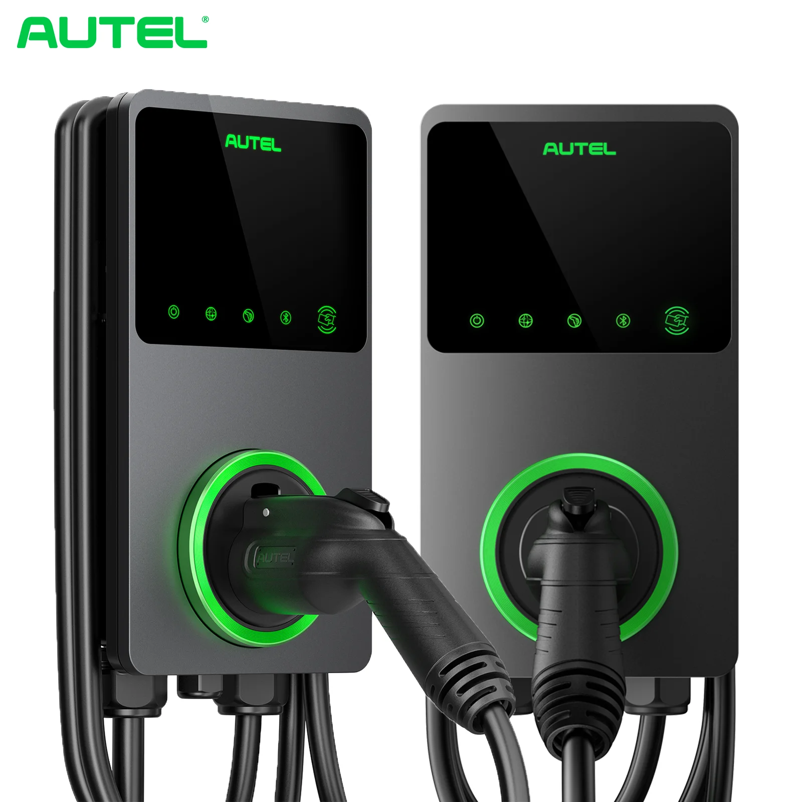 Autel 50A 37mph RFID WIFI Bluetooth Enable EVSE Wallbox EV Charger Level 2 for Home Type 1 Smart Charging Station 25 ft. Cable